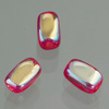 Glasperle oval 6 x 4 mm rot AB, 60 Stck.