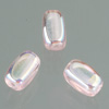 Glasperle oval 6 x 4 mm rosa AB, 60 Stck.