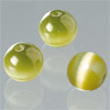 Perle Katzenauge oliv, 6mm, 50 Stck.