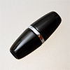 Magnetverschluss schwarz glanz mit Metallring, 8 mm - hohe Qualität