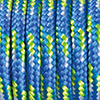 Paracord Farbmix blau-hellgrün-weiß, 2mm, 50m