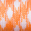 Paracord 550 Farbmix orange-weiß, 2x4mm, 4m