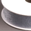Organzaband Webkante grau, 15mm, 6m Rolle