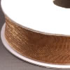 organza ribbon selvage brown, 15mm, 6m roll