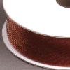 organza ribbon selvage red-brown, 15mm, 6m roll