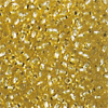Rocailles gold mit Silbereinzug 3,5mm, 17g