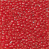 Rocailles red transparent, 3.5 mm, 17g