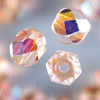 glass facet beads rose, 4mm - 100pcs.