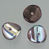 glass bead nuggets grey AB, 4 x 9 mm, 30 pcs.