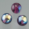 glass bead round purple AB, 6mm, 50 pcs.