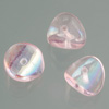 glass bead nuggets rose AB, 4 x 9 mm, 30 pcs.