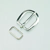 belt fastener,oval, 15mm, silver-coloured