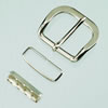 belt fastener,angular, 30mm, silver-coloured