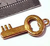Bronzependant - key - 24 x 11mm
