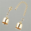 endcaps "tulips" gold-plated, 8 mm