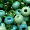 Glass beads "shade in shade - green"