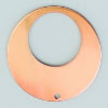copper pendant circles - 2 holes - 2 pcs.