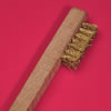 Brass brush with 10mm long bristle / 2 rows <- replaces stainless steel brush