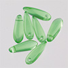 glas bead "Tie" green, 3x11mm, 50 pcs.