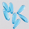 glas bead "Tie" light blue, 3x11mm, 50 pcs.