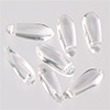 glas bead "Tie" crystal, 3x11mm, 50 pcs.