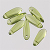 glas bead "Tie" olive green, 3x11mm, 50 pcs.