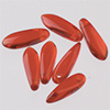 glas bead "Tie" red, 3x11mm, 50 pcs.
