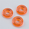 glas bead "ring" big whole orangel, 3 x 10mm, 12 pcs.