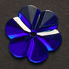 Ka-Jinker™ Faceted flower, royal blue, 20 pcs