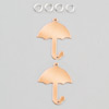 copper pendant umbrella - 2 holes - 2 pcs.