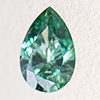 Swarovski Zirconia fancy green TCF™ Pear Diamond 6x4mm, 1 pc.