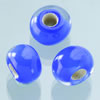 glass beads Big hole blue, 1 pearl