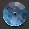 Ka-Jinker™ Faceted round, light blue, 15 pcs