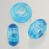 big whole bead "ring" light blue, 11x17mm, 3 pcs.